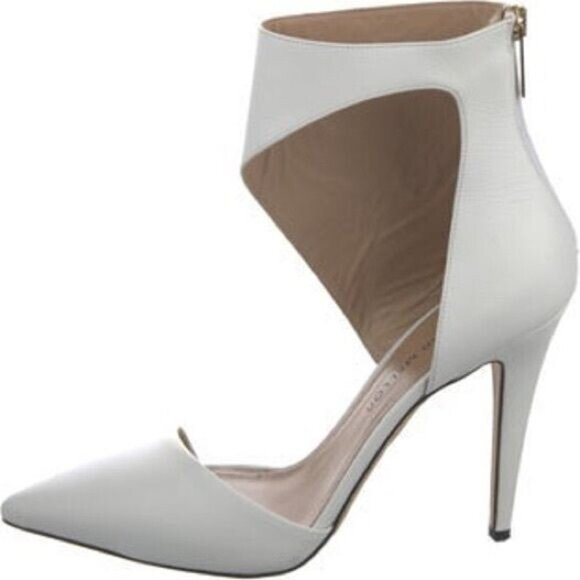 Tamara Mellon / white Belle Capretto leather pumps cutout pointed Heels - Picture 2 of 8